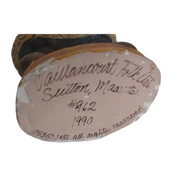 Vintage 1990 Vaillancourt Santa Claus Father Christmas Folk Art 9" READ - Picture 9 of 11